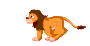 Gif animé lion court